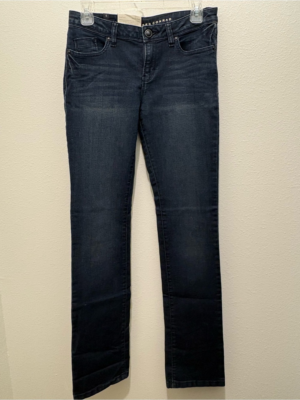 LC Lauren Conrad Dark Indigo Straight Leg Jeans